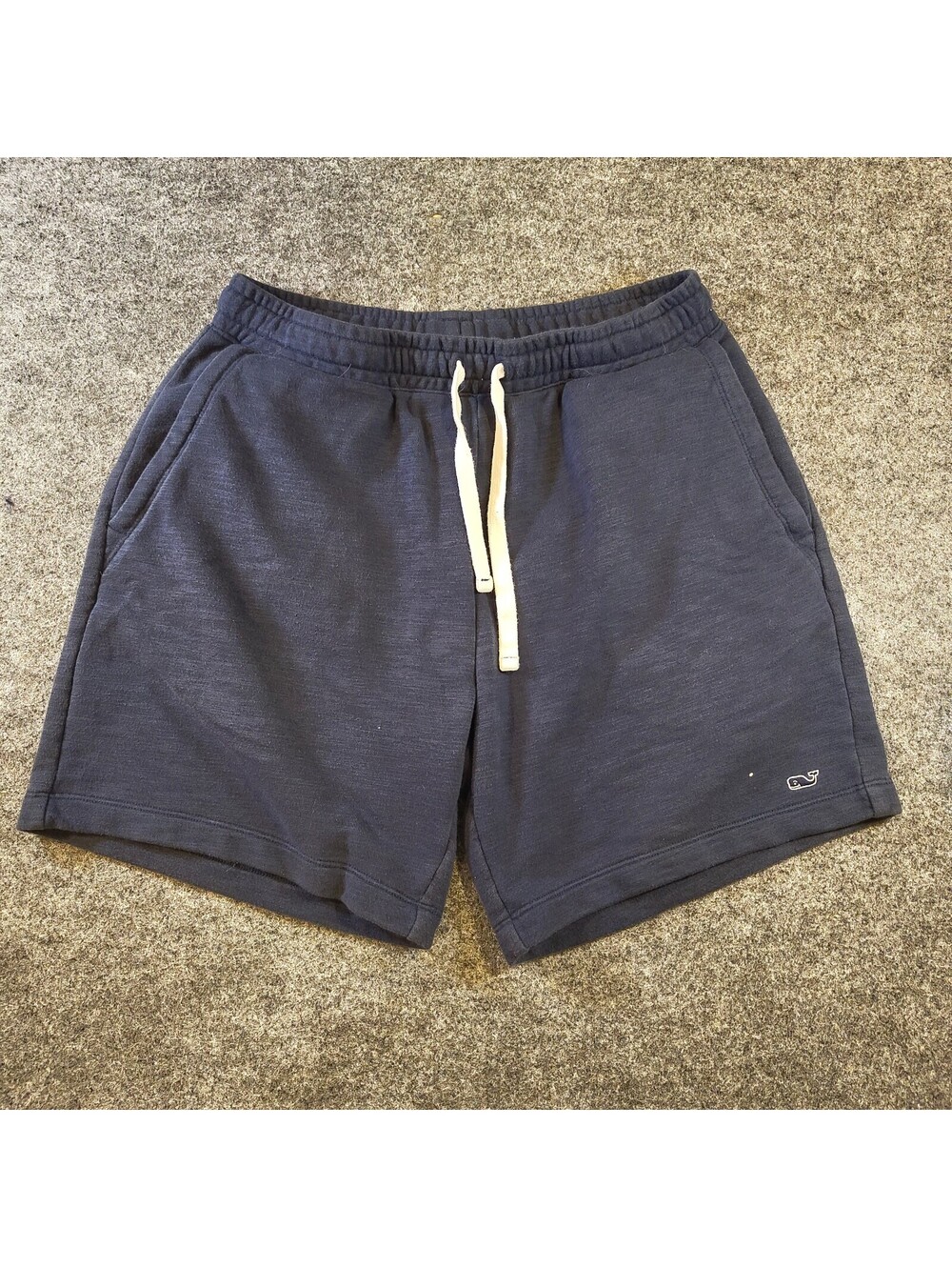 Vineyard Vines Men's Fleece Lounge Shorts Navy Blue Size Medium Drawstring